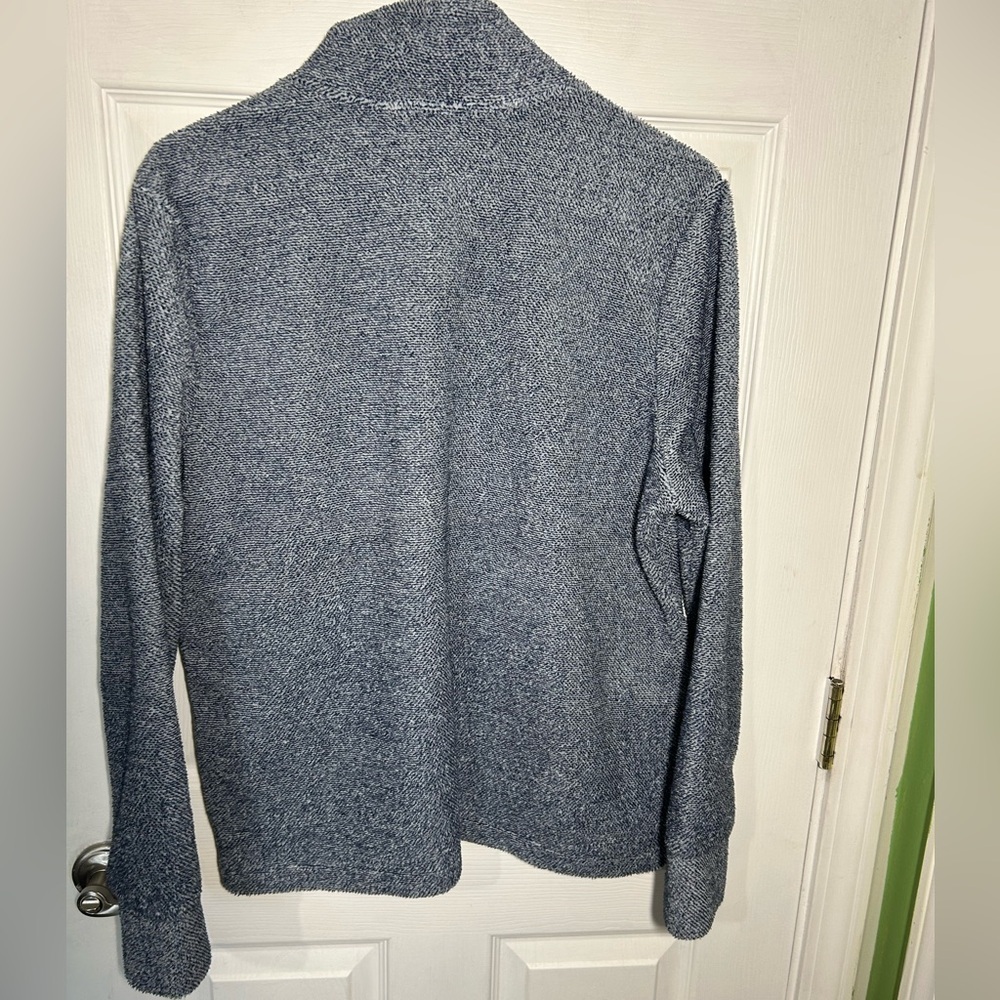 Eddie Bauer Women's 1/4 Button Soft Fleece Pullover heathered blue size Large - Picture 9 of 11
